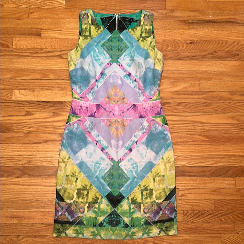 Ivanka Trump Multicolor Geometric Mini Dress